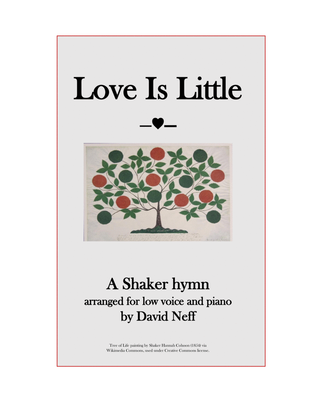 Book cover for Love Is Little (Low Voice)