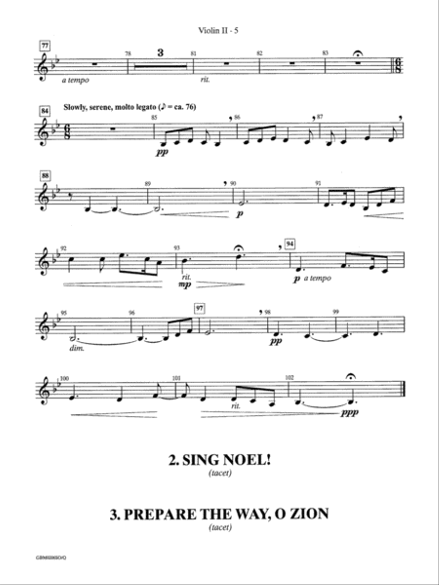 Sing Noel! (A Carol Service): 2nd Violin String Quartet scores gallery preview page 5