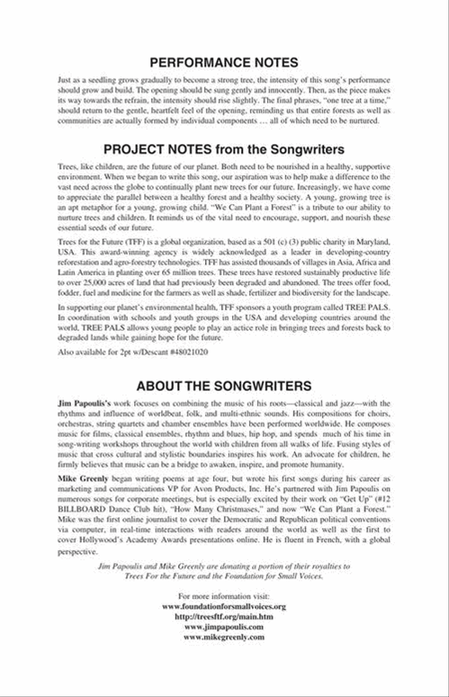 We Can Plant a Forest 4-Part scores gallery preview page 3