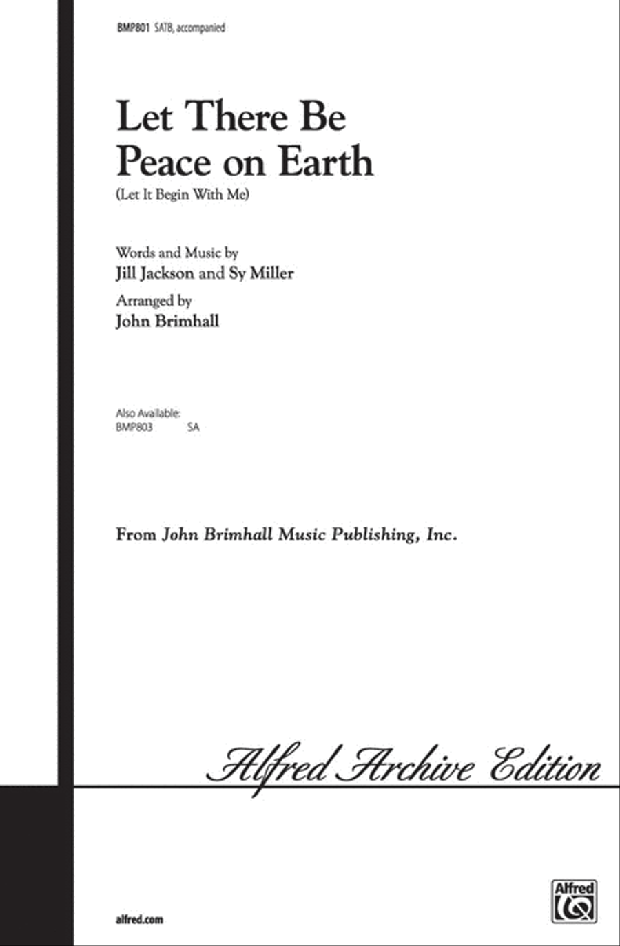 Let There Be Peace on Earth 4-Part scores gallery preview page 1