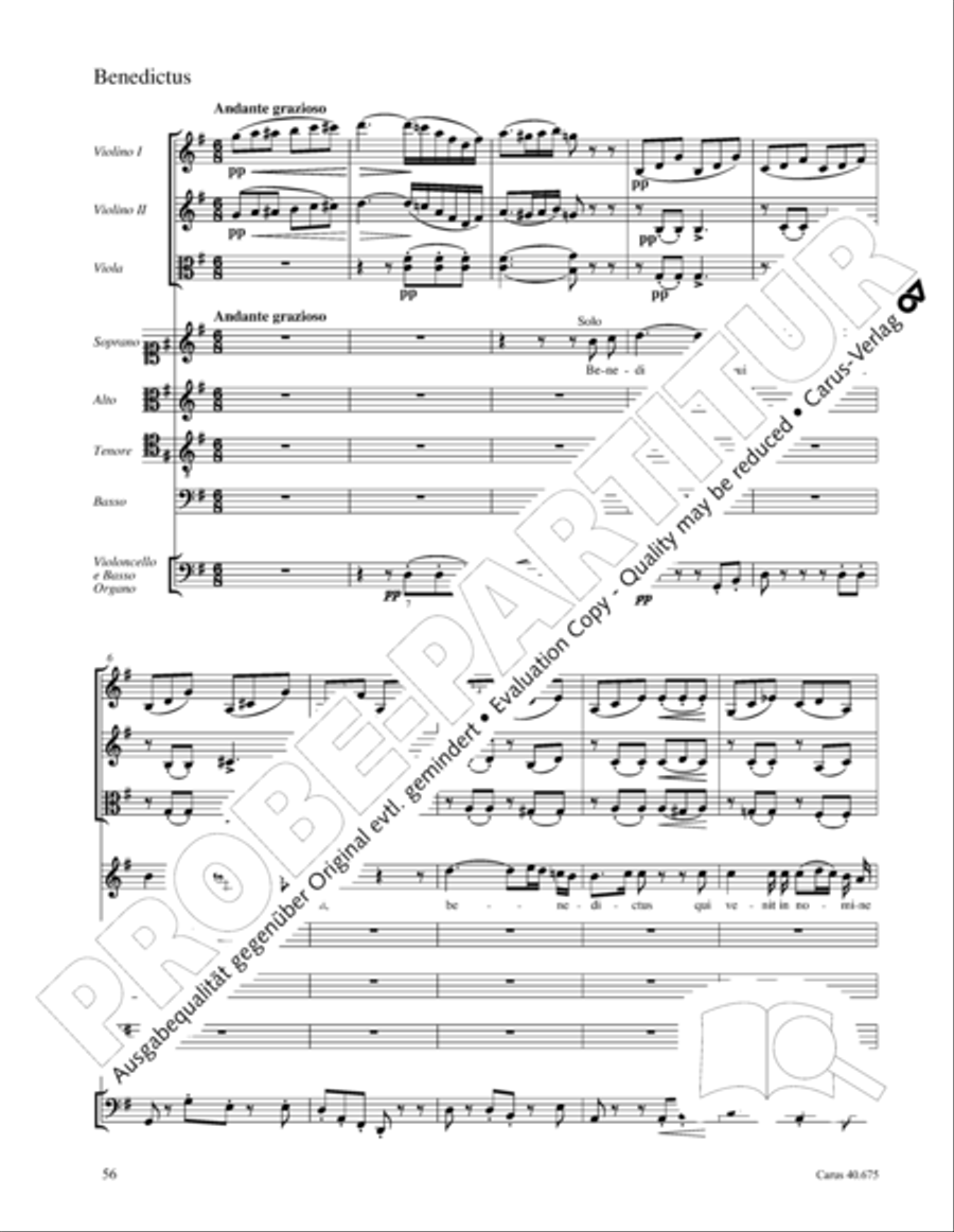 Mass in G Major STB scores gallery preview page 69