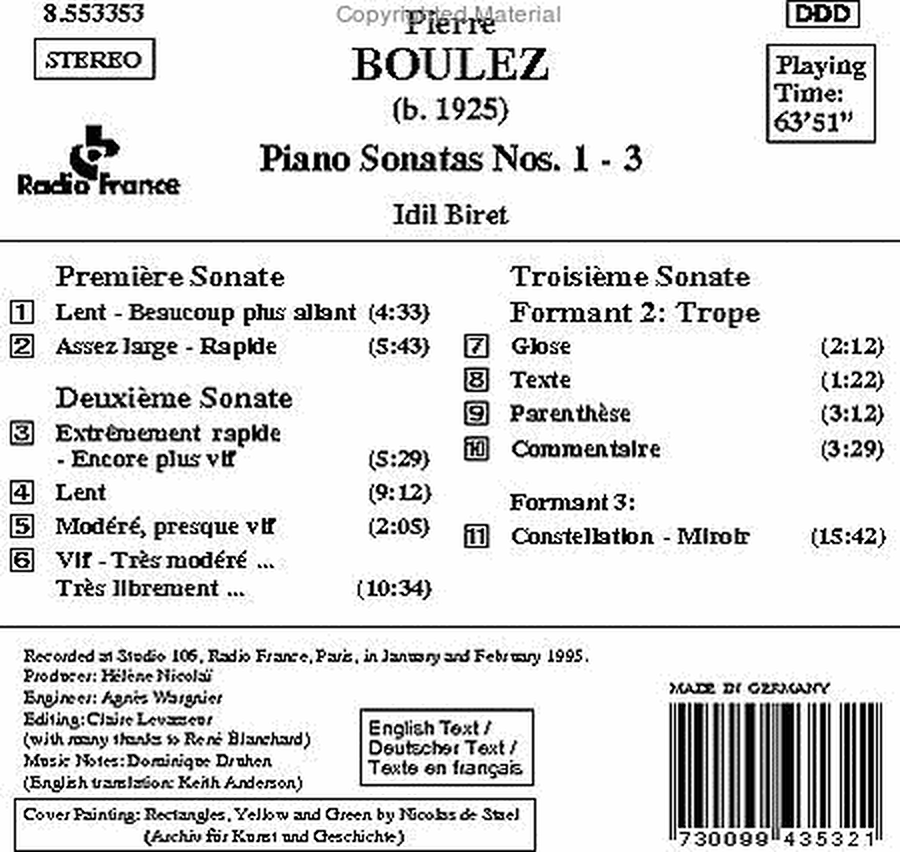 Piano Sonatas Nos. 1-3 image number null