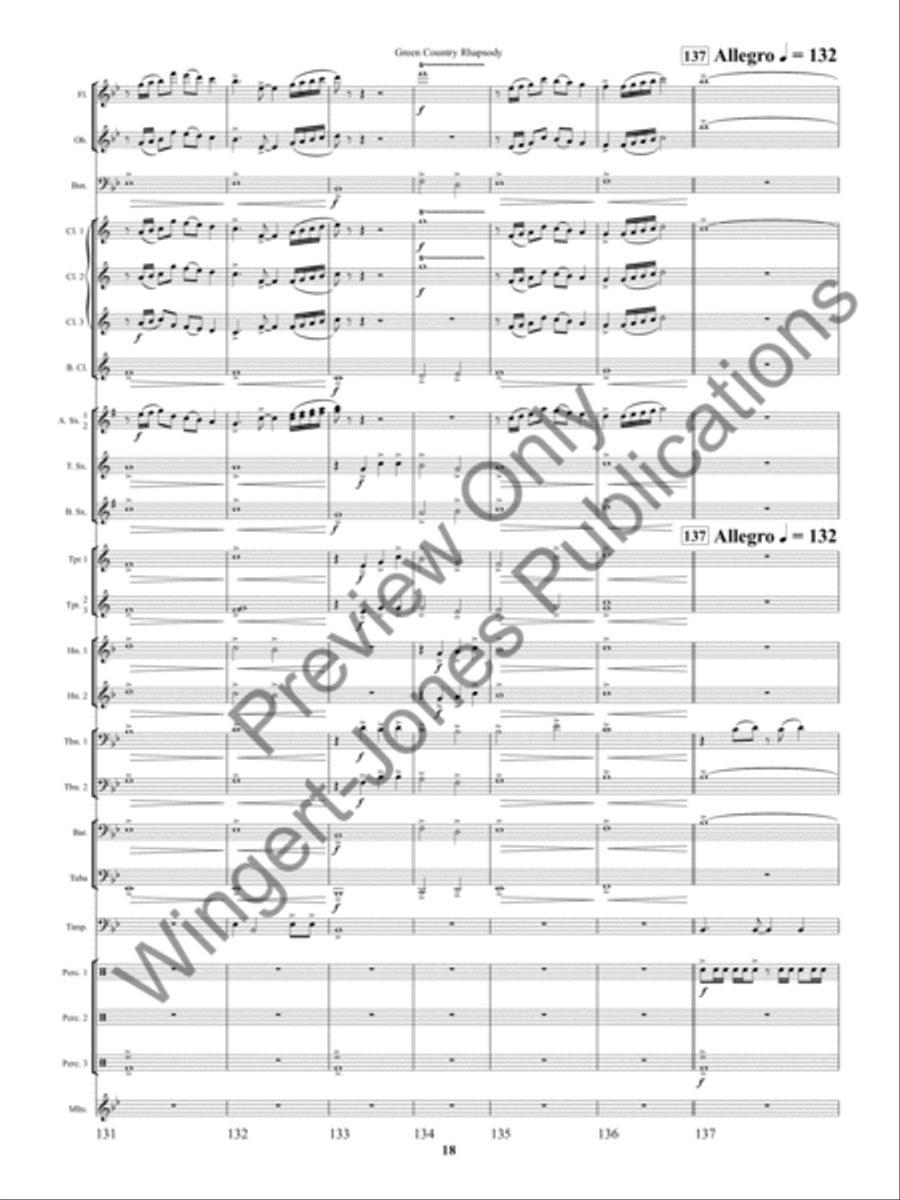 Green County Rhapsody Concert Band scores gallery preview page 21