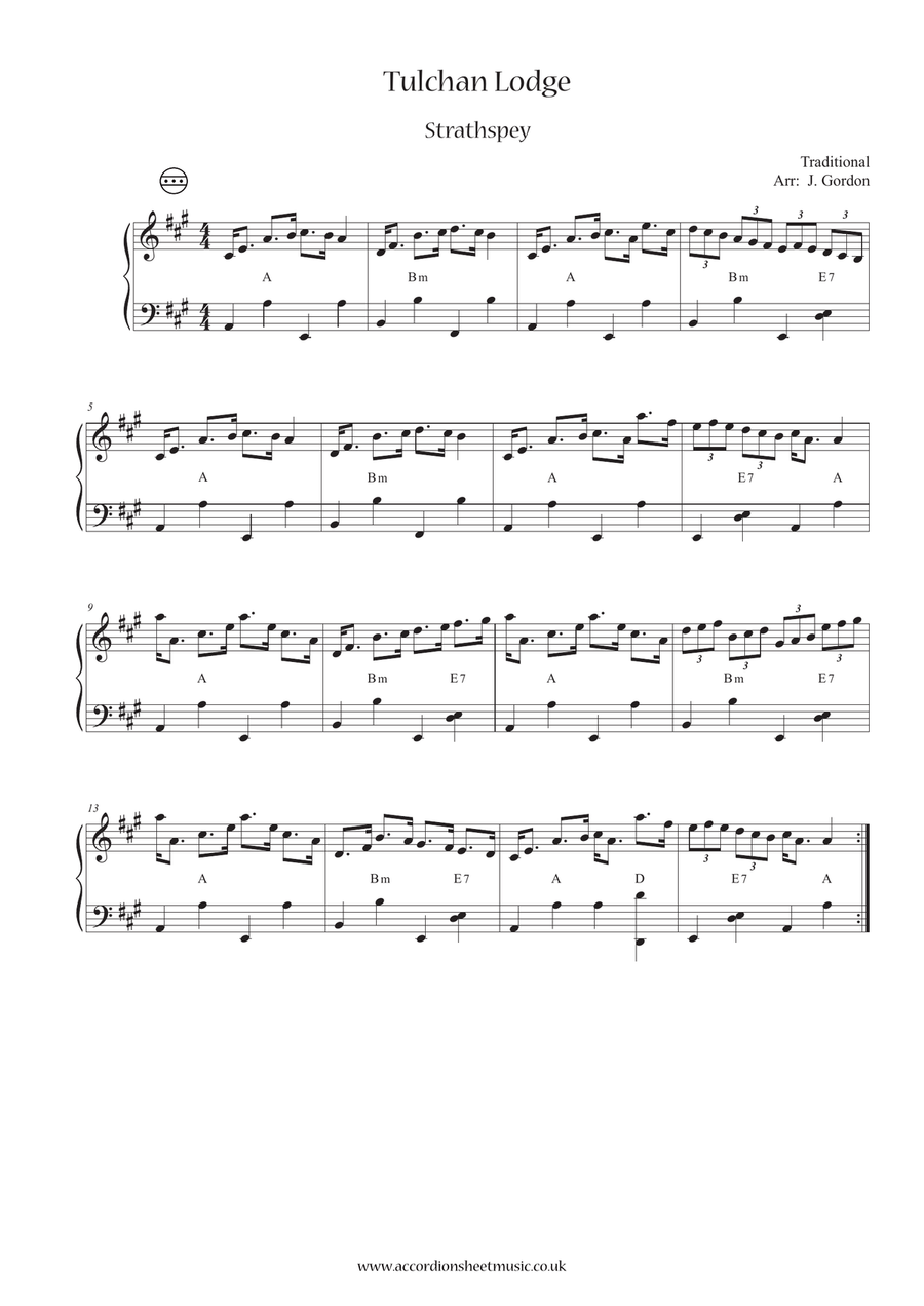 Tulchan Lodge Accordion scores gallery preview page 1