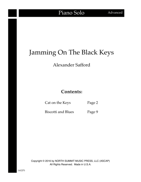Jamming On The Black Keys (1. Cat on the Keys and 2. Biscotti and Blues) image number null
