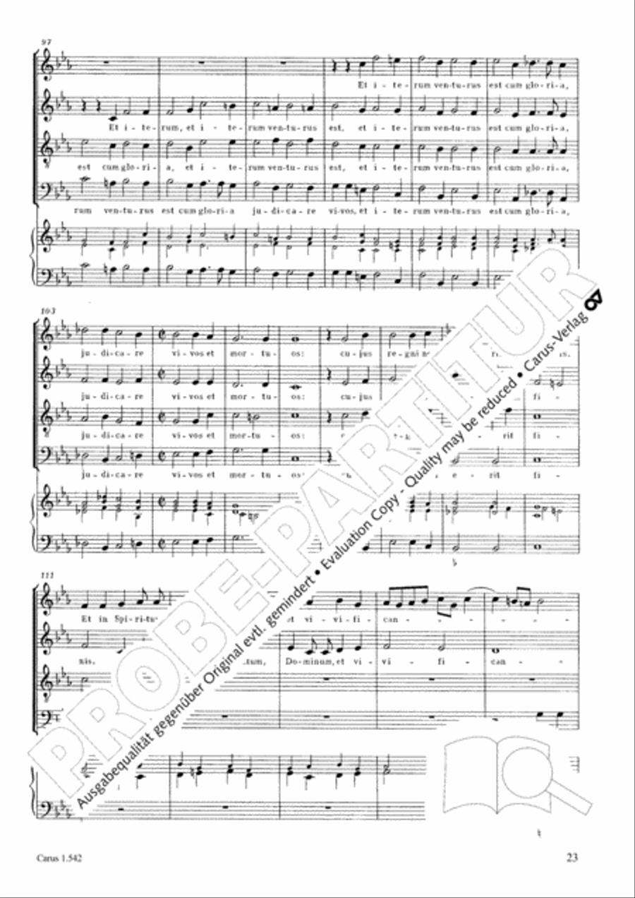 Messa a quattro voci da cappella 4-Part scores gallery preview page 24