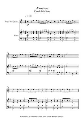 Alouette - French Folk Song (Tenor Sax + Piano)