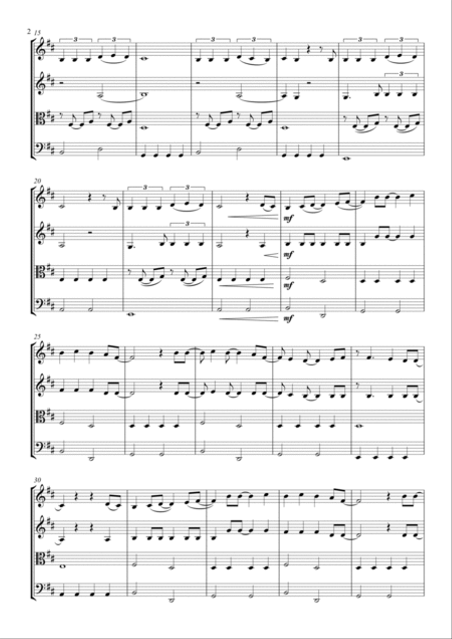 Can't Catch Me Now String Quartet scores gallery preview page 2
