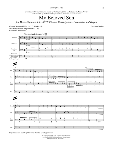 My Beloved Son (Full Score)