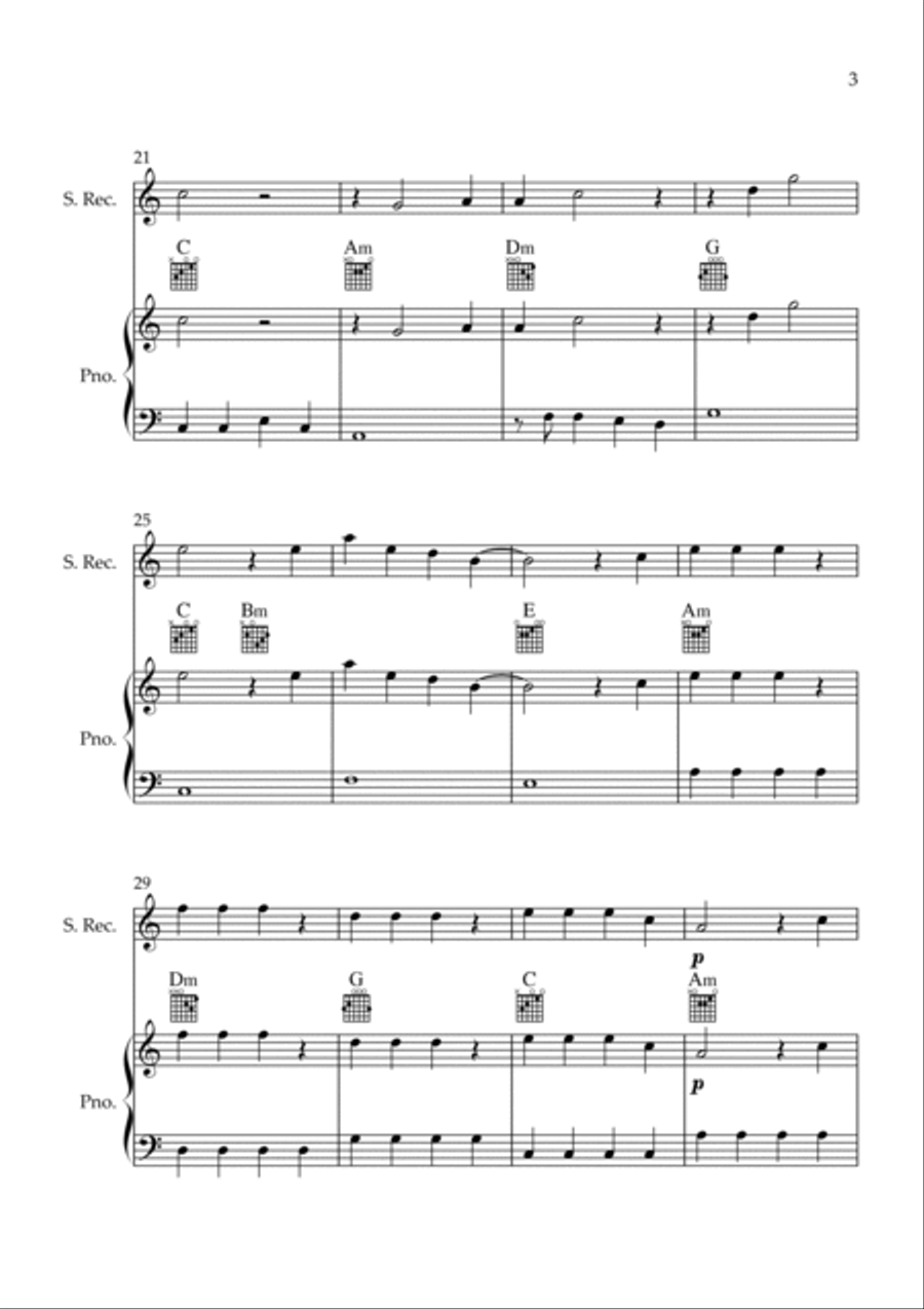 Flowers Recorder scores gallery preview page 3