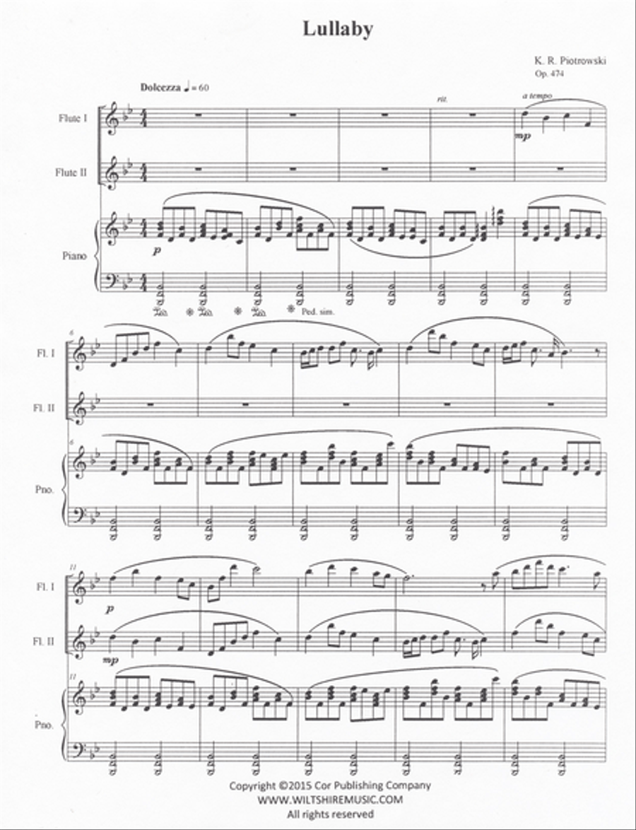 Lullaby Flute Duet scores gallery preview page 2
