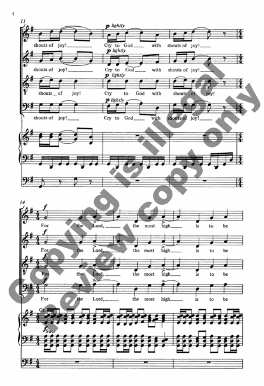 Psalm 47 4-Part scores gallery preview page 3