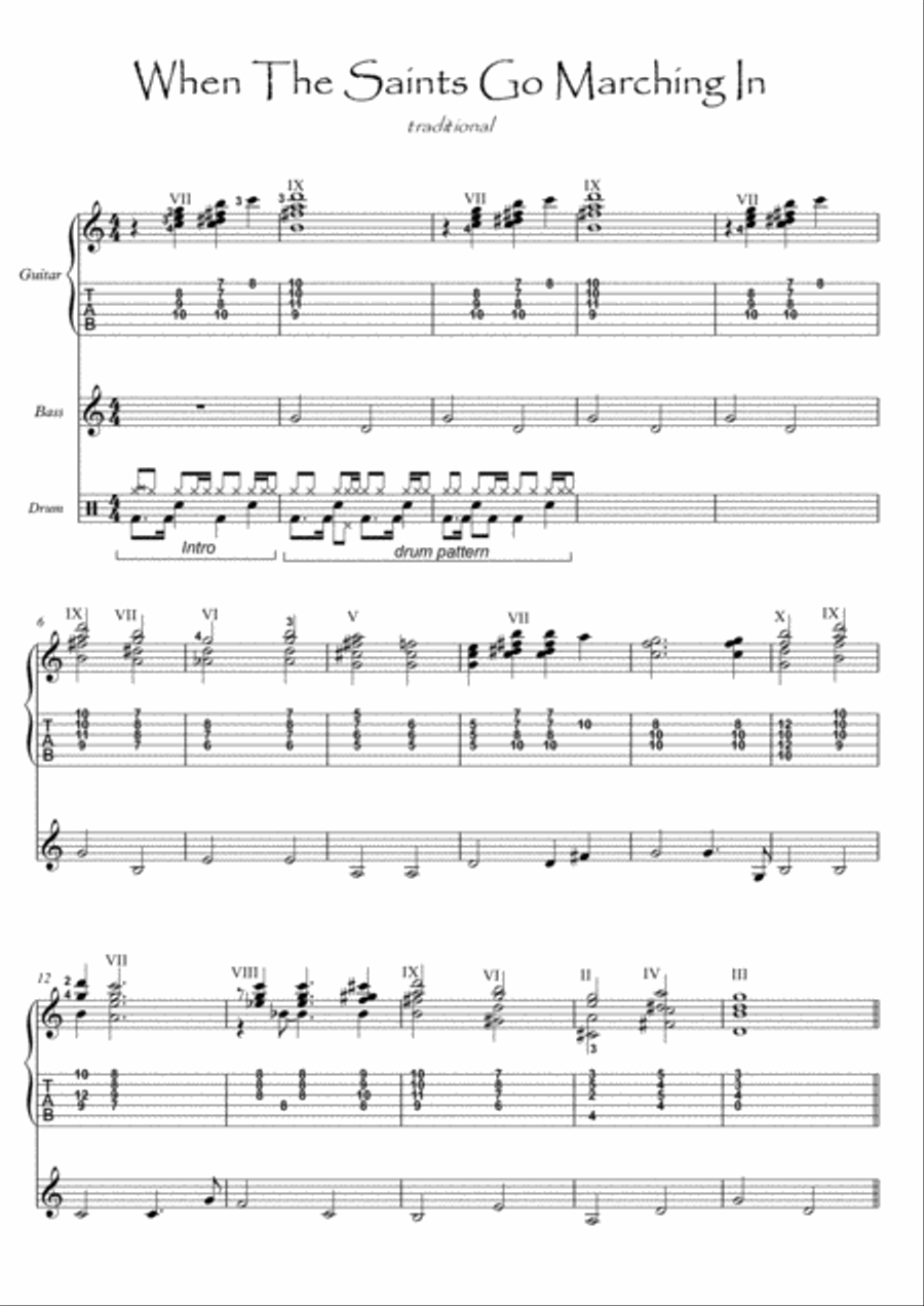 When the Saints Go Marching In Jazz Ensemble Jazz Ensemble scores gallery preview page 1