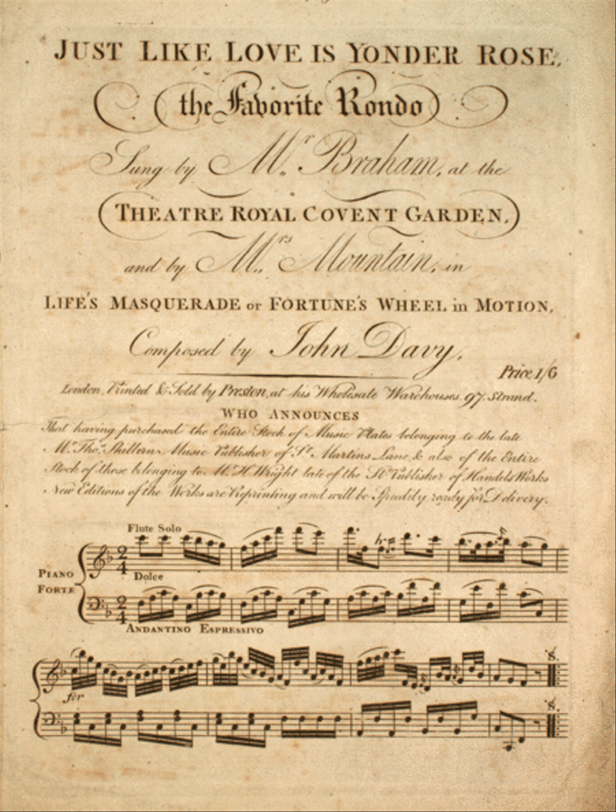 Just Like Love is Yonder Rose. The Favorite Rondo Voice scores gallery preview page 1