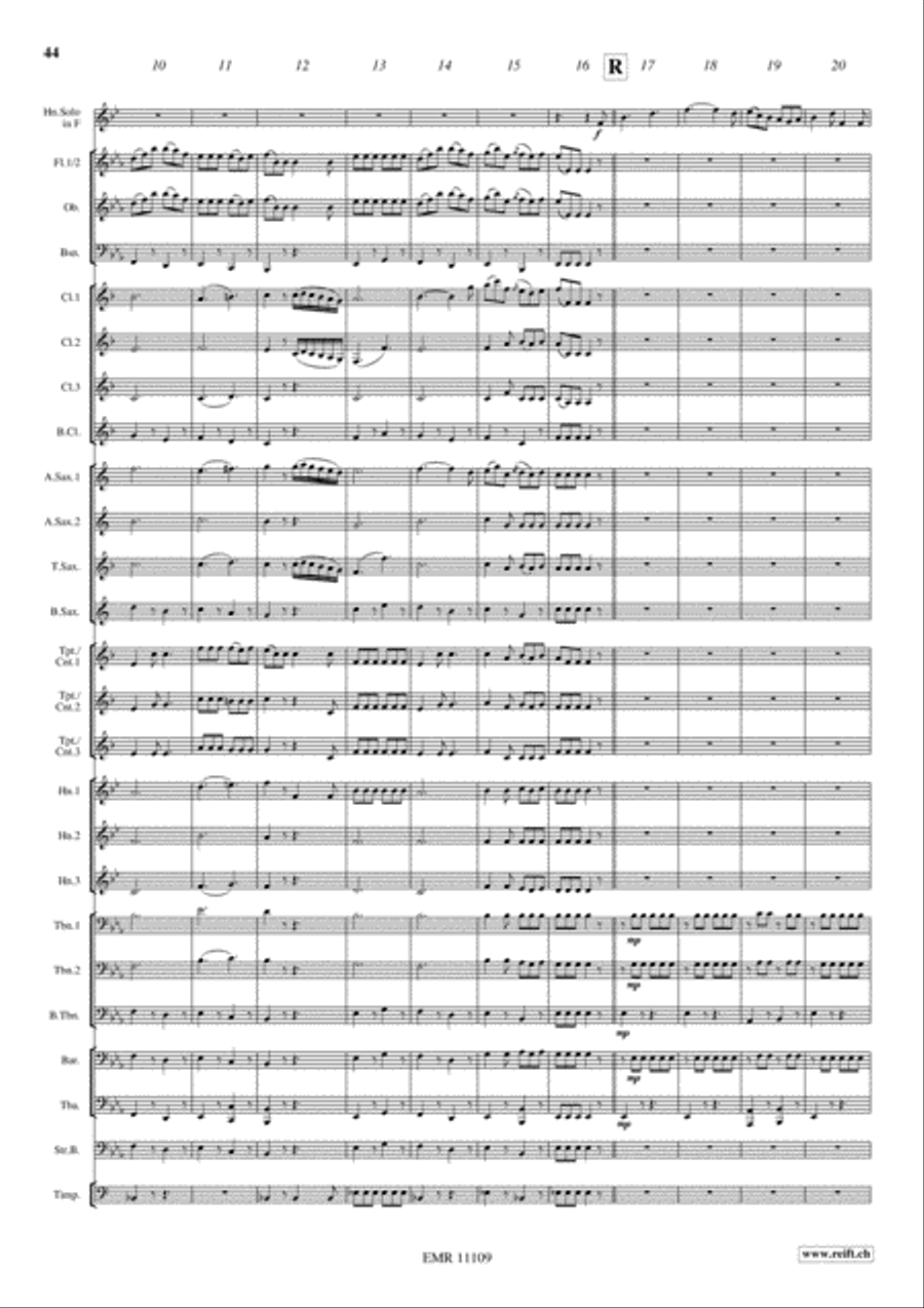 Horn Concerto No. 4 Concert Band scores gallery preview page 16