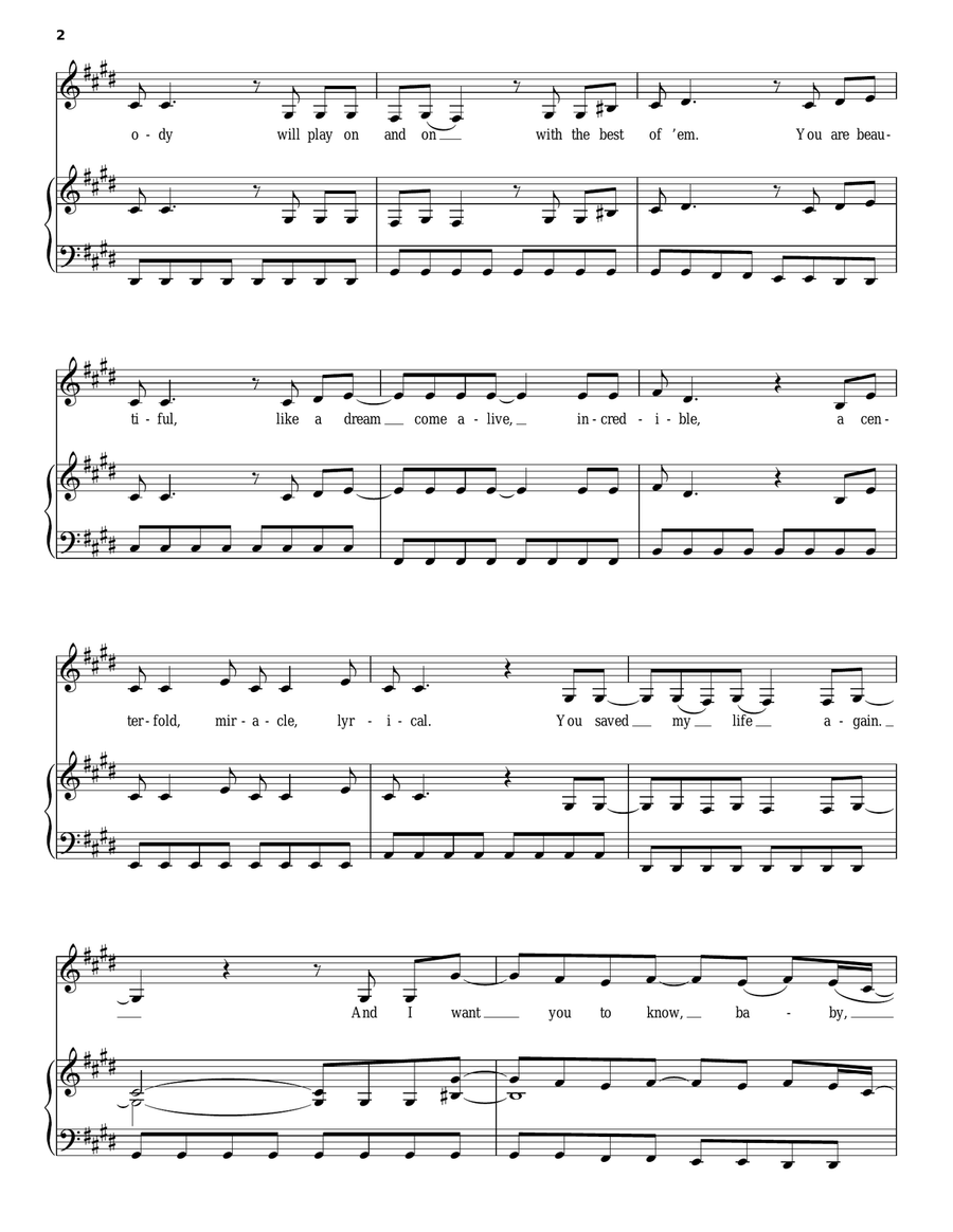 Love You Like A Love Song Piano, Vocal, Guitar scores gallery preview page 2
