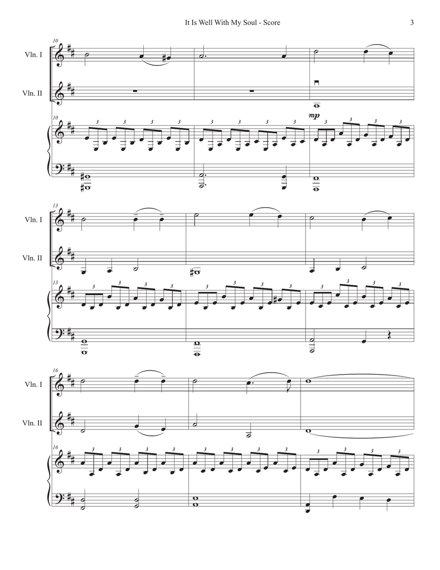It Is Well With My Soul - Violin Duet String Duet scores gallery preview page 3