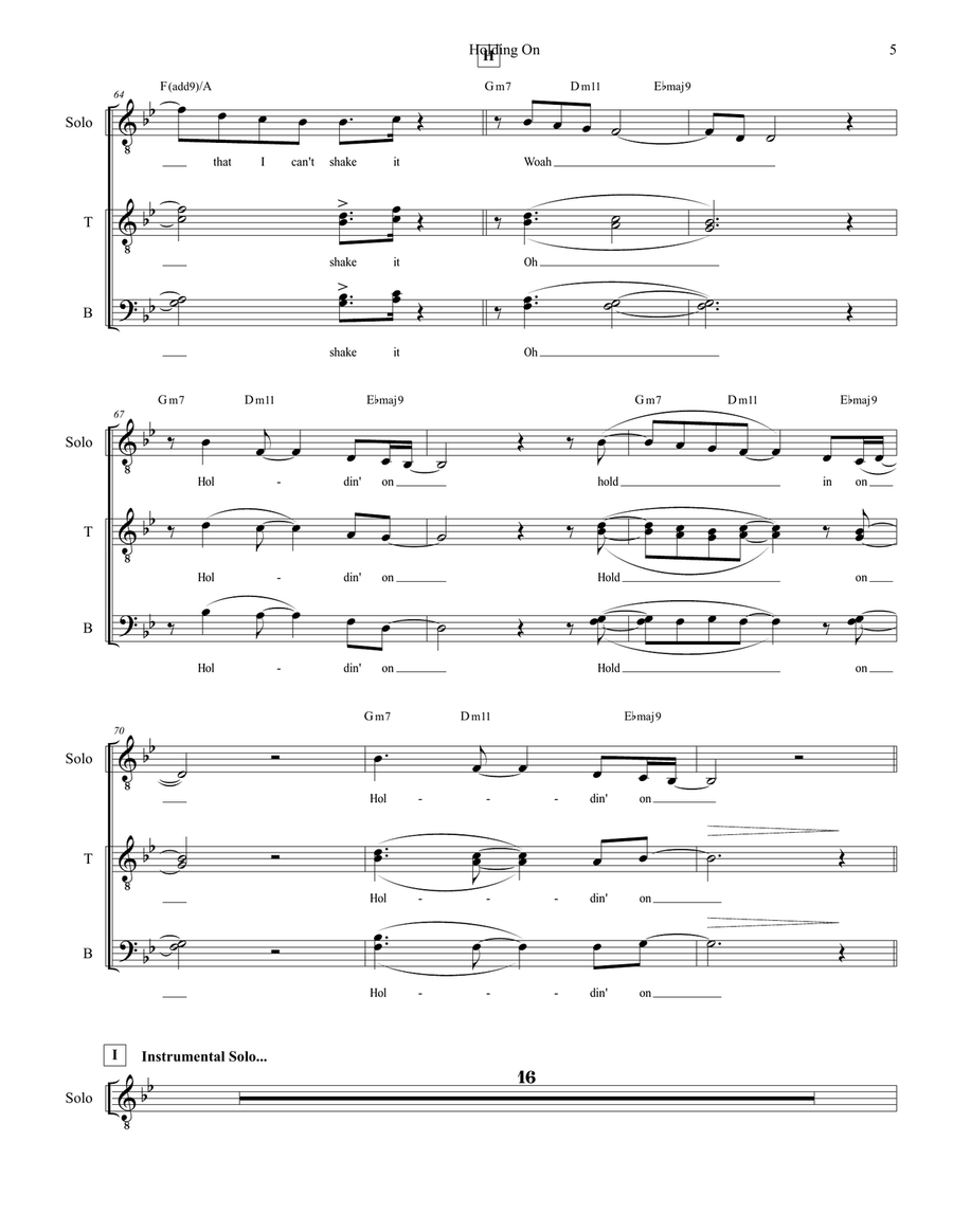 Holding On TTBB scores gallery preview page 5