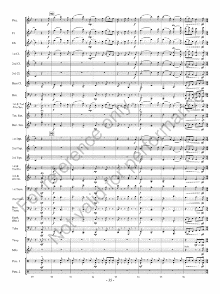 Yorkshire Folk Song Suite Concert Band scores gallery preview page 36