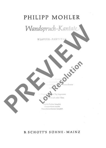 Wandspruch-Kantate