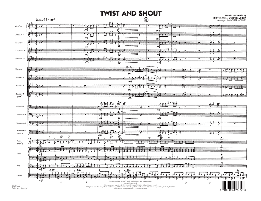 Twist And Shout - Full Score Jazz Ensemble scores gallery preview page 1
