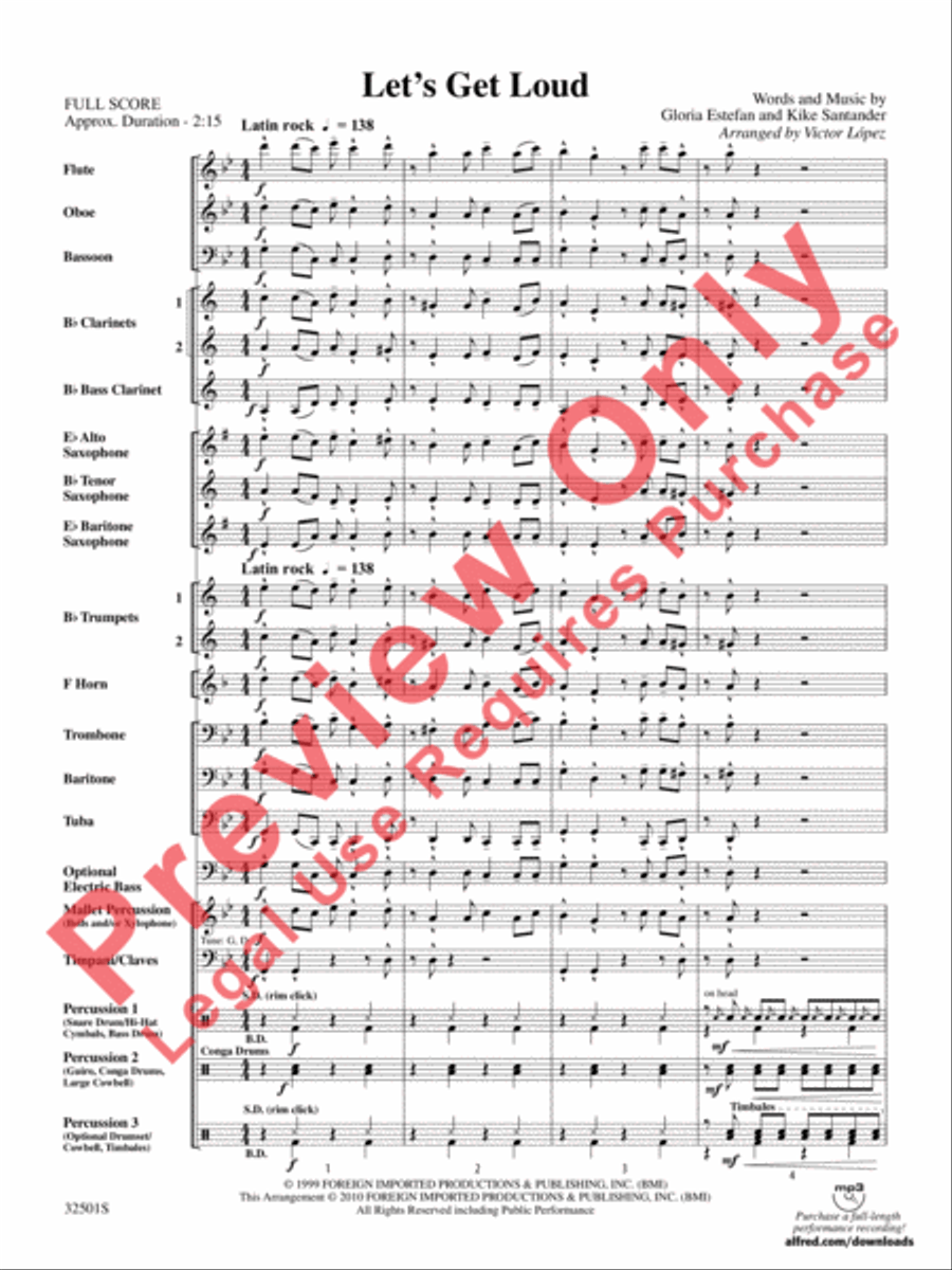 Let's Get Loud Concert Band scores gallery preview page 4