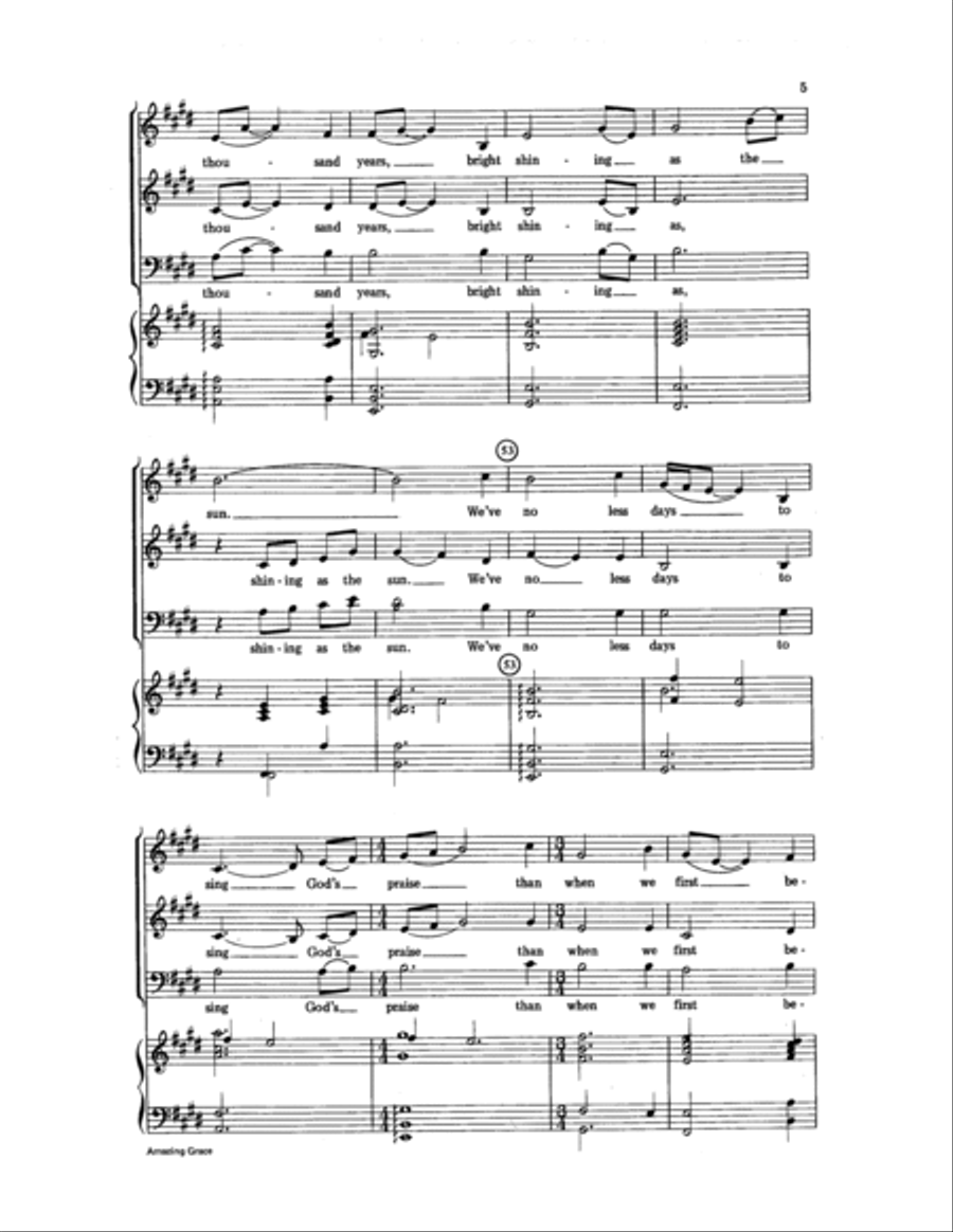 Amazing Grace 3-Part scores gallery preview page 5
