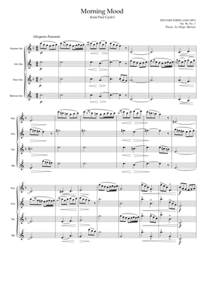 Peer Gynt Suite for Saxophone Quartet (SATB)