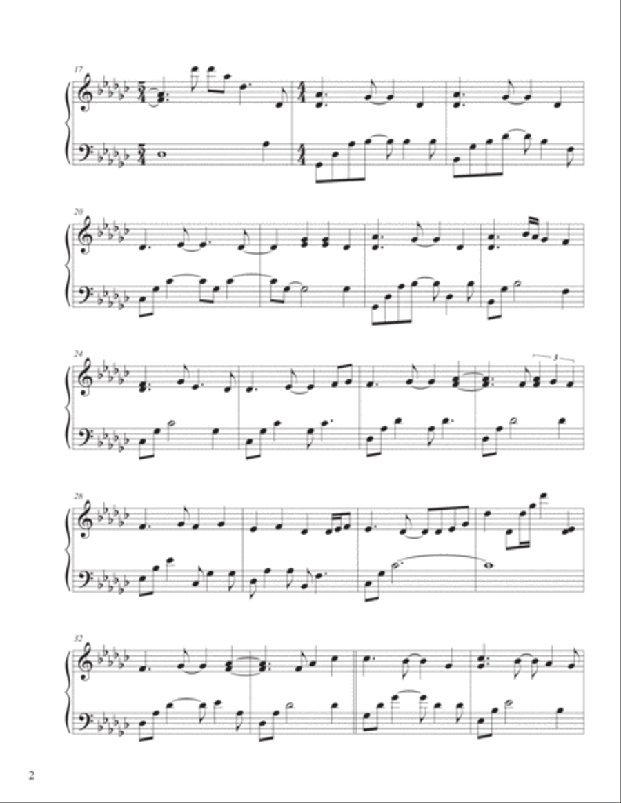 Secret Place Piano Solo scores gallery preview page 2
