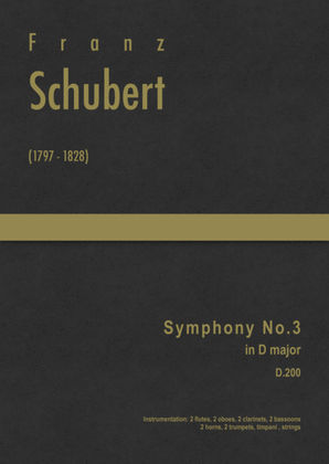 Schubert - Symphony No.3, D.200