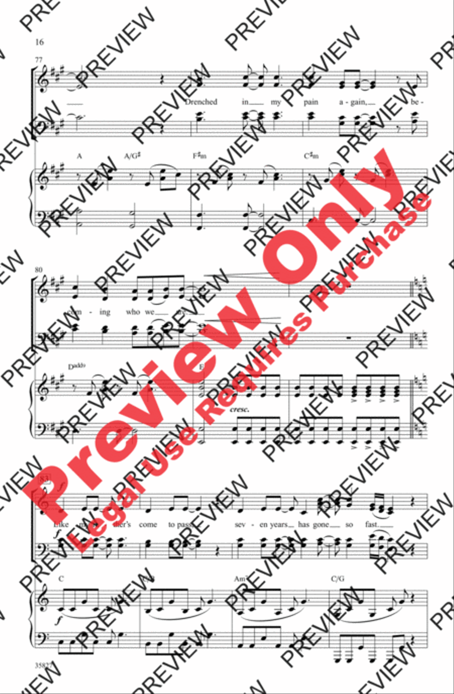 Green Day on Stage: Selections from American Idiot 4-Part scores gallery preview page 16