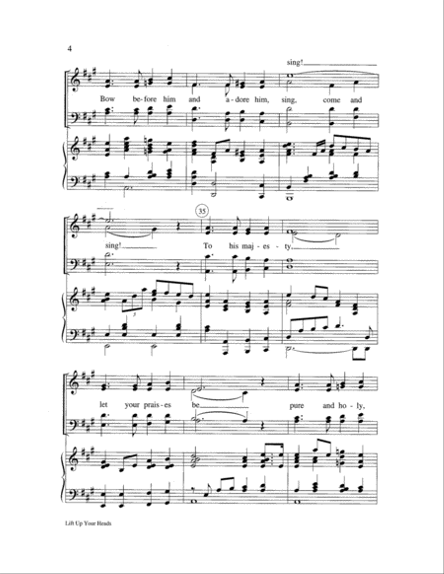 Lift Up Your Heads with Hosanna, Loud Hosanna 4-Part scores gallery preview page 4