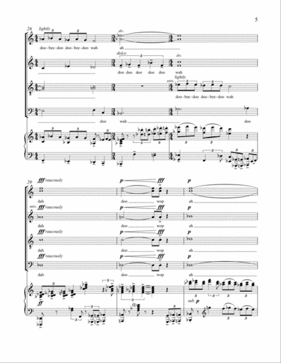 Clair de Lune in Blue Clair de Lune in Blue 4-Part scores gallery preview page 5