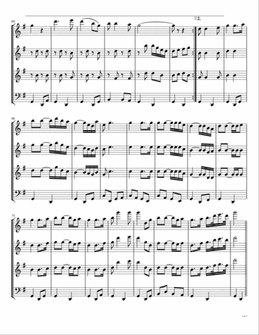 I Saw The Light Woodwind Quartet scores gallery preview page 5