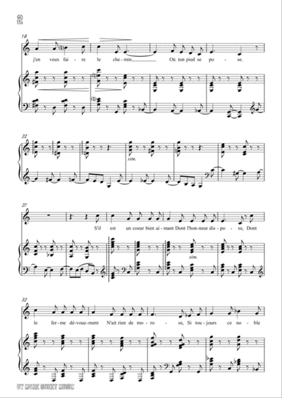 Franck-S'il est un charmant gazon in C Major,for voice and piano Voice Solo scores gallery preview page 4