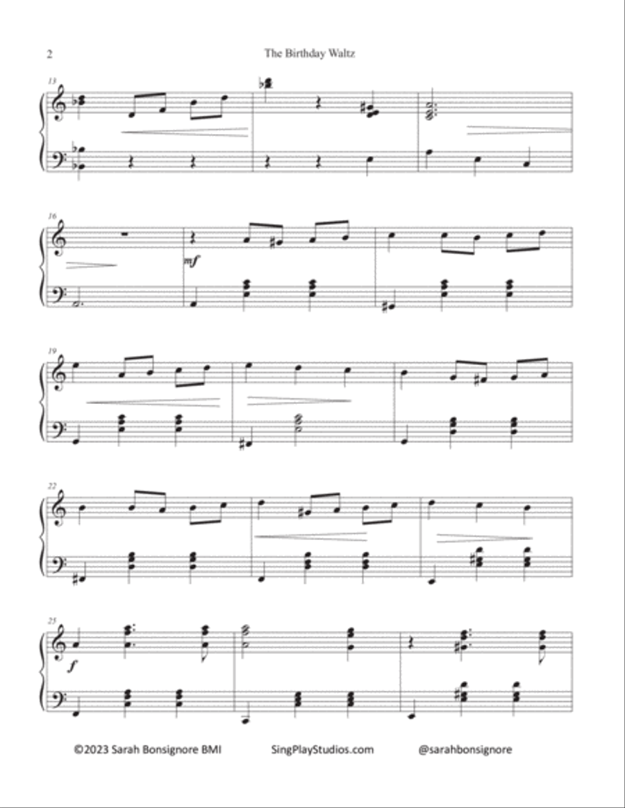 The Birthday Waltz Piano Method scores gallery preview page 2