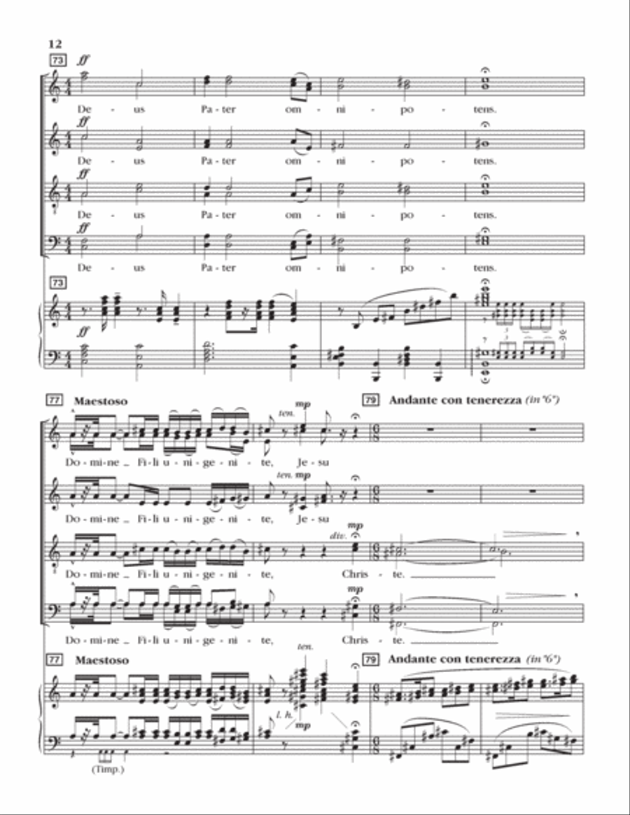 Gloria (SATB Version) (Choral Score) 4-Part scores gallery preview page 18