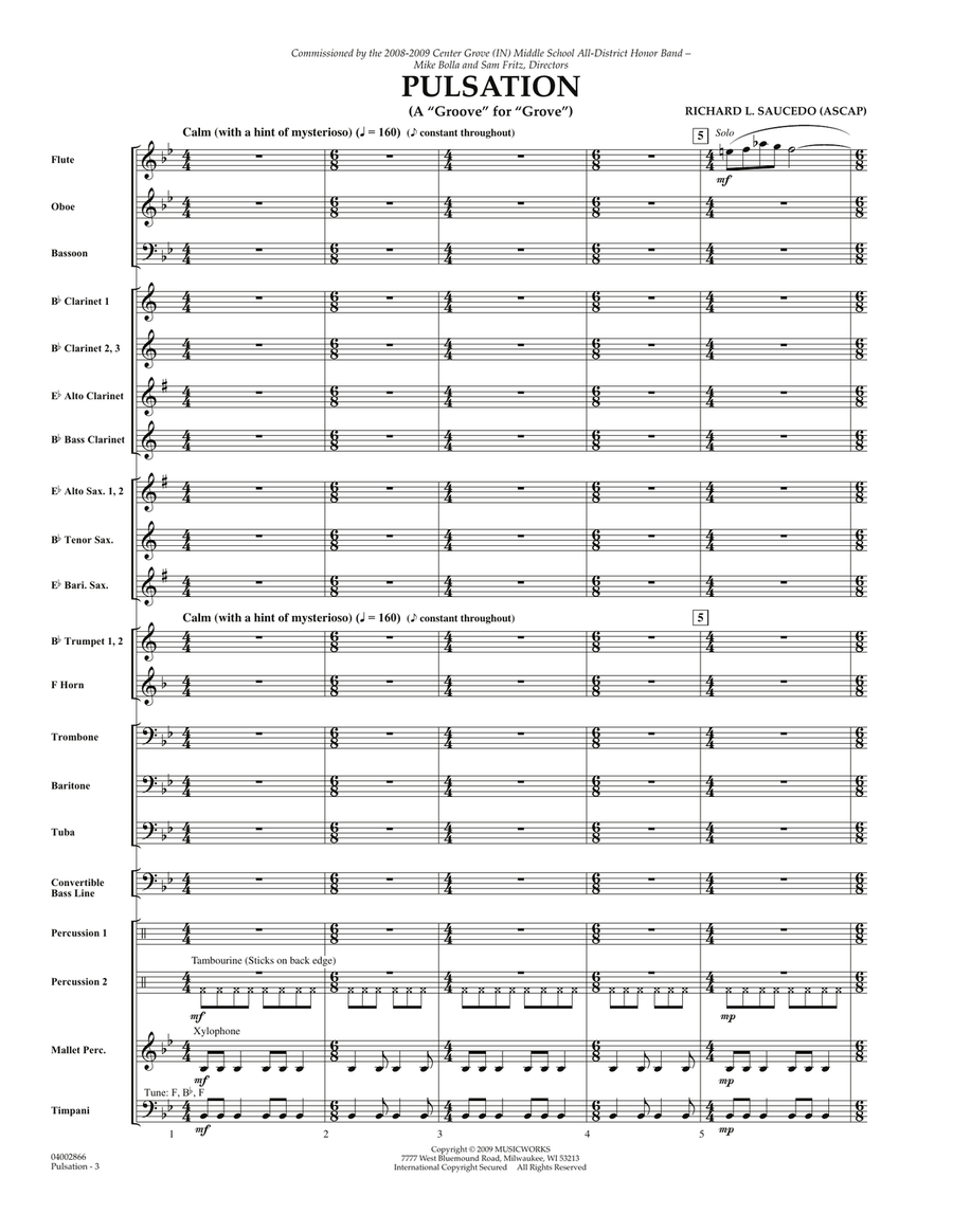 Pulsation - Full Score Concert Band scores gallery preview page 3