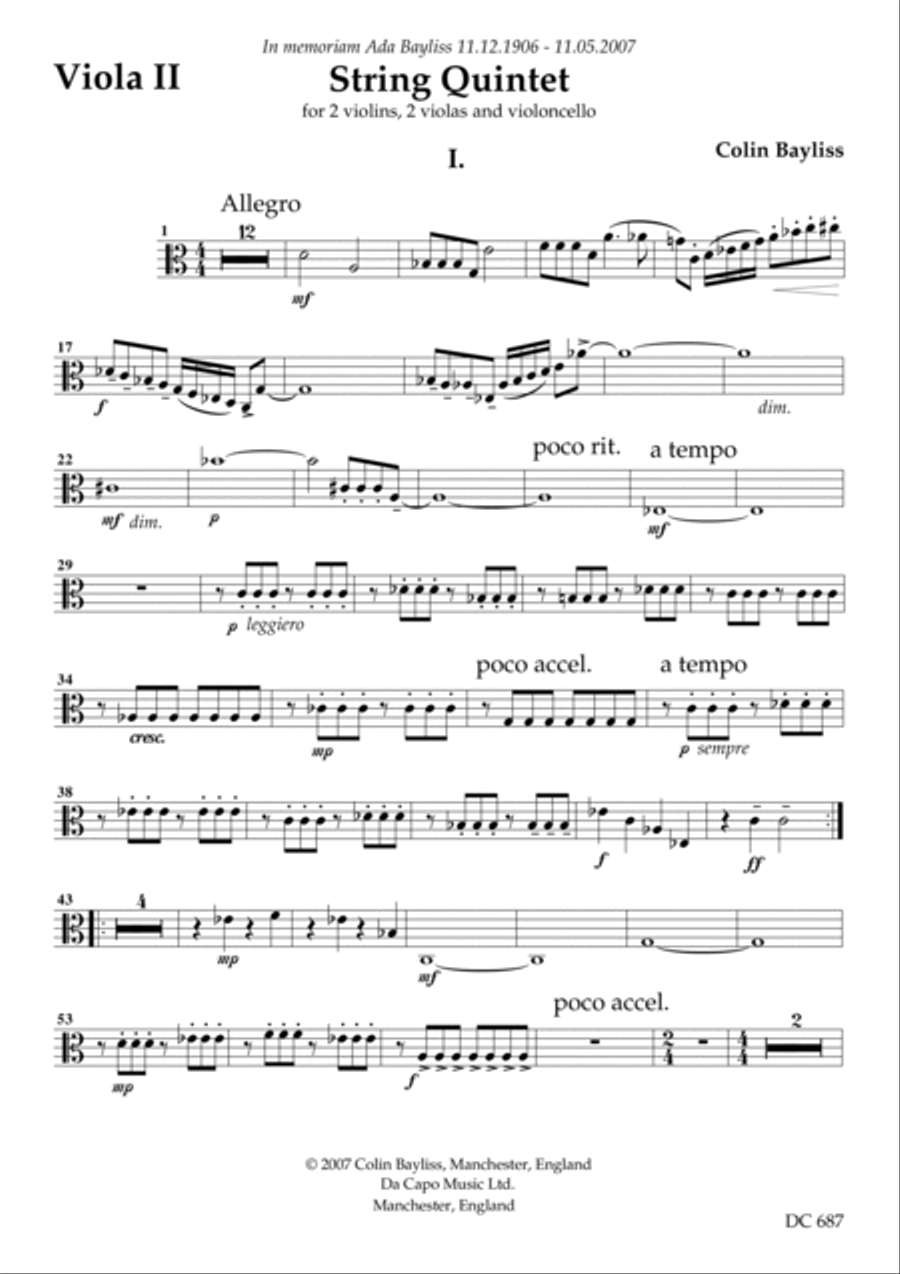 STRING QUINTET (parts) String Quintet scores gallery preview page 5