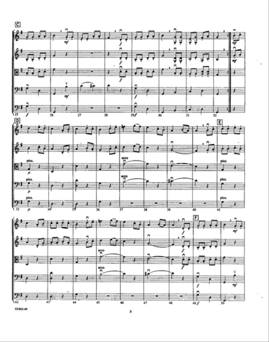 Divertimento, K. 213: Contredanse en Rondeau Orchestra scores gallery preview page 3