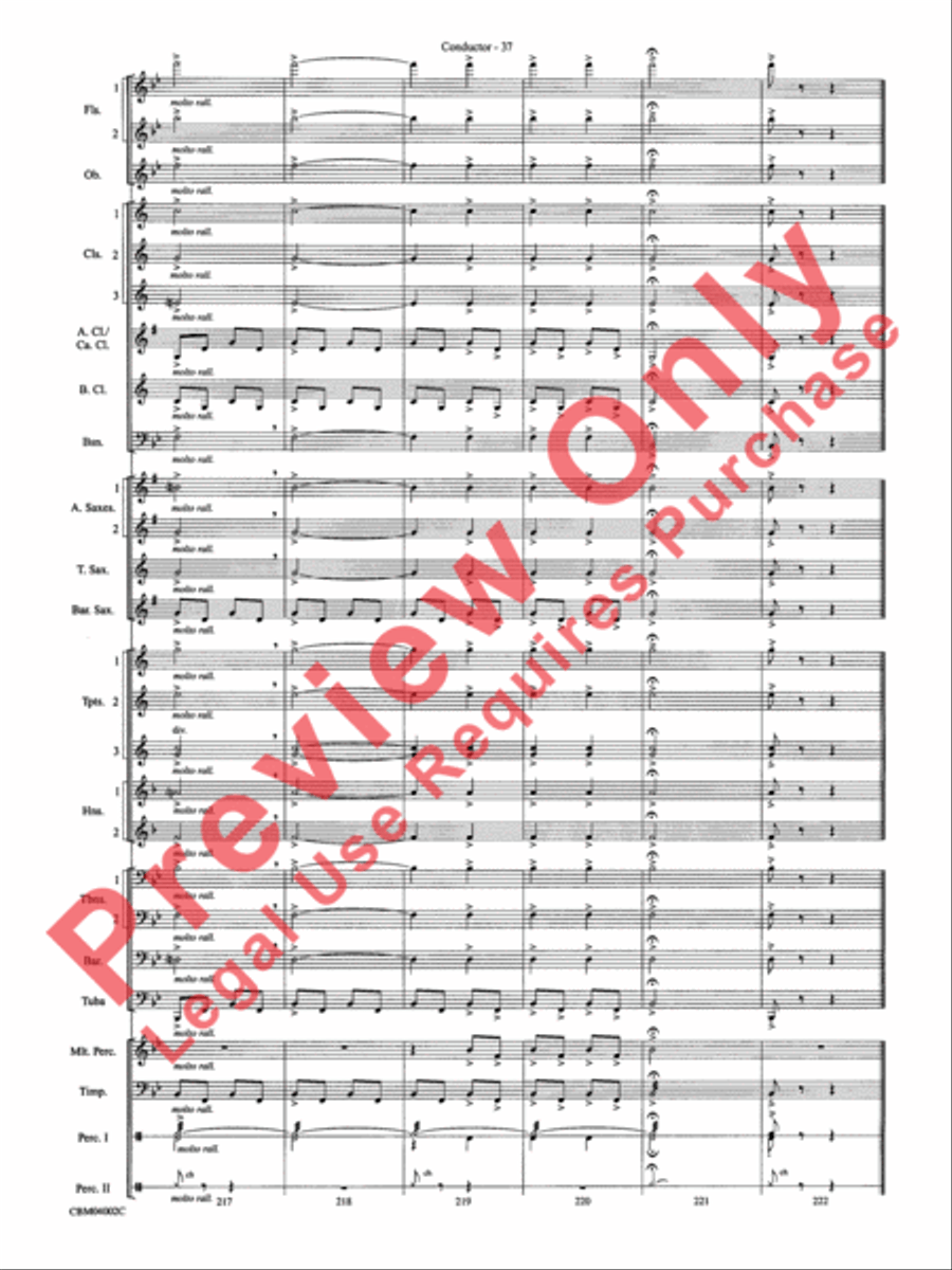 The Dam Busters Concert March Concert Band scores gallery preview page 40
