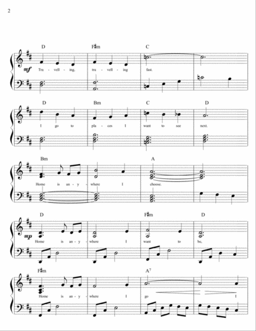 Home Is Everywhere Home Is Everywhere Unison Choir scores gallery preview page 2