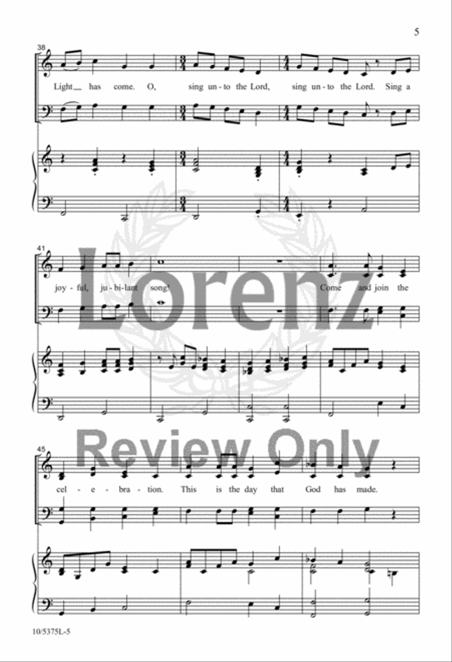 A Jubilant Call to Praise 4-Part scores gallery preview page 5