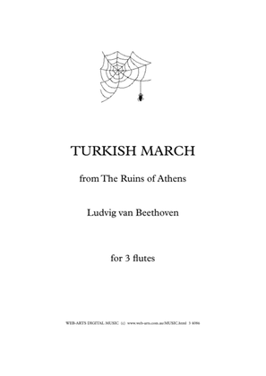 TURKISH MARCH Easy arrangement for 3 flutes - BEETHOVEN
