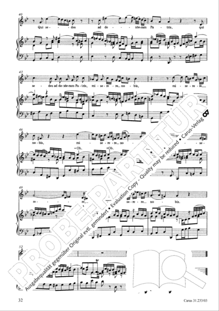Mass in F major 4-Part scores gallery preview page 36