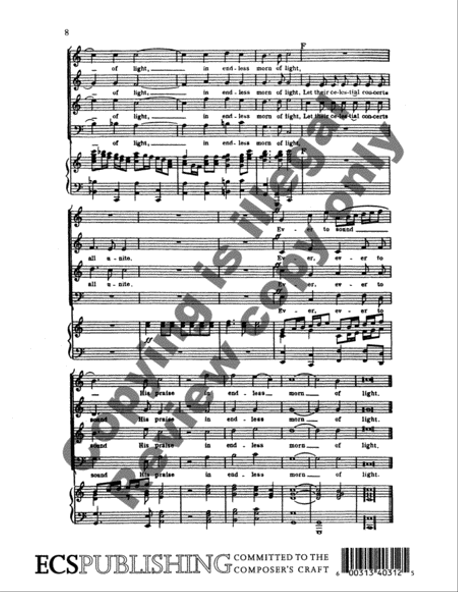 Samson: Let Their Celestial Concerts All Unite 4-Part scores gallery preview page 6
