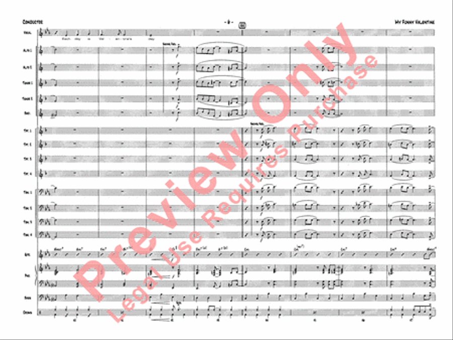 My Funny Valentine Jazz Ensemble scores gallery preview page 9