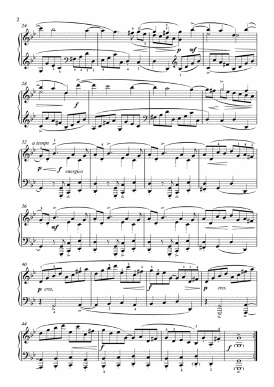 Scarlatti-Sonata in B-Major L.500 K.545(piano) Piano Solo scores gallery preview page 3
