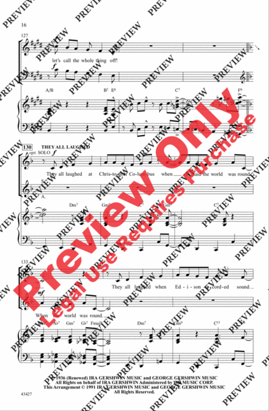 Swingin' with the Gershwins! 3-Part scores gallery preview page 16