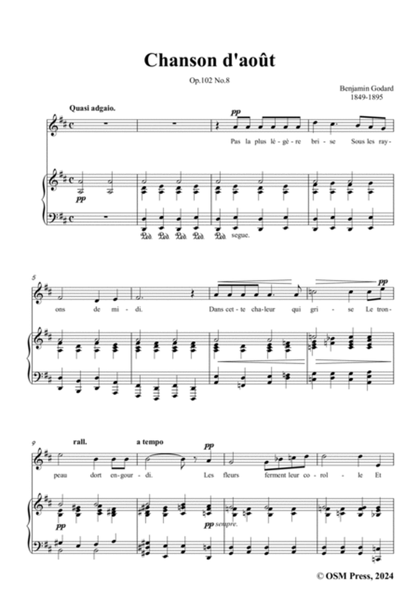 B. Godard-Chanson d'août,Op.102 No.8,in D Major